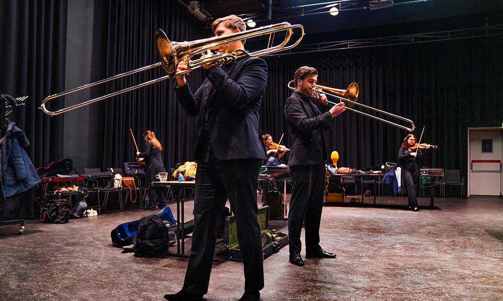 two trombones