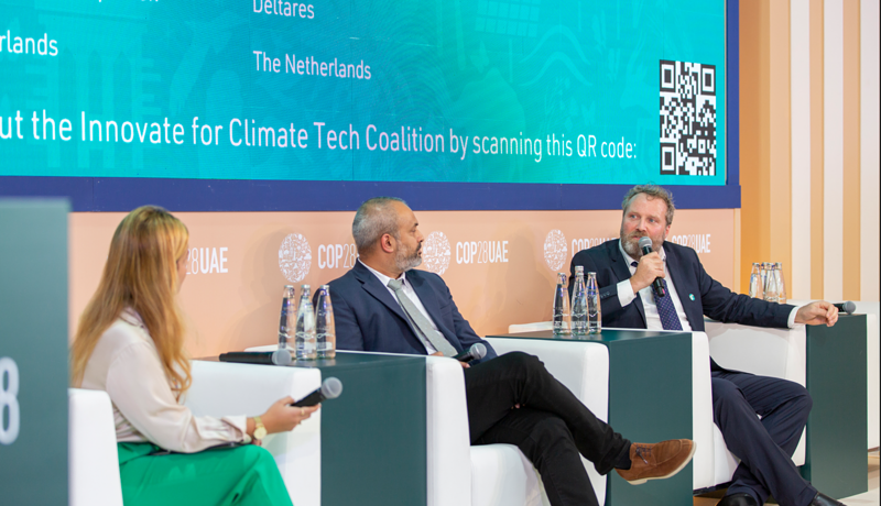 Lector Floris Boogaard spreekt tijdens klimaattop Dubai