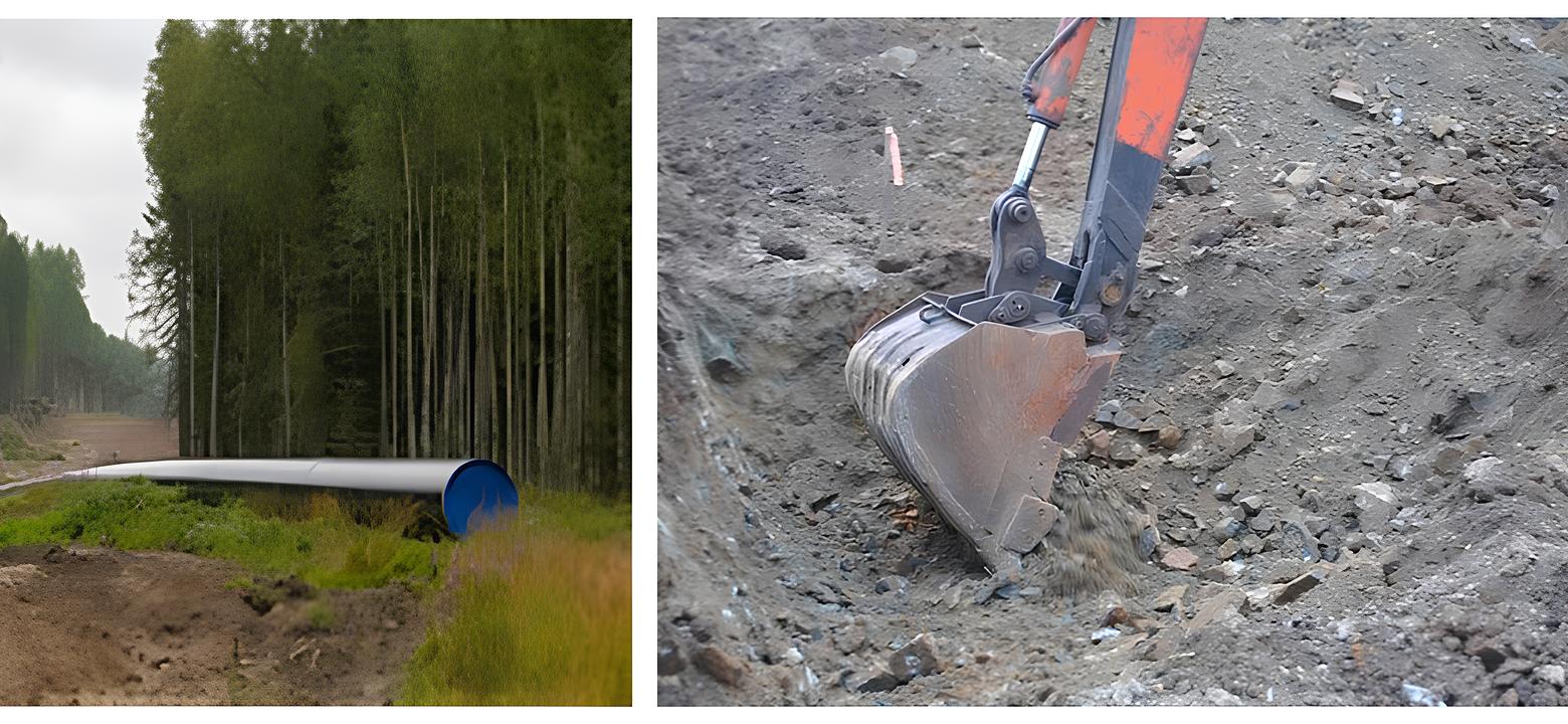 Transport pipeline works