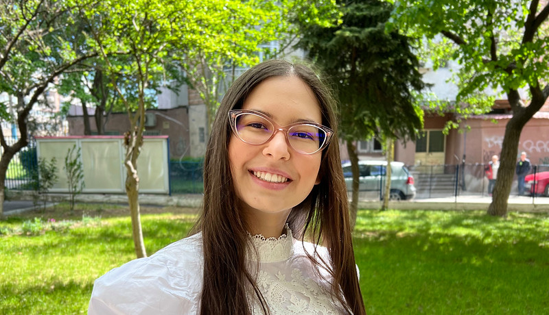 girl smiling at the camera