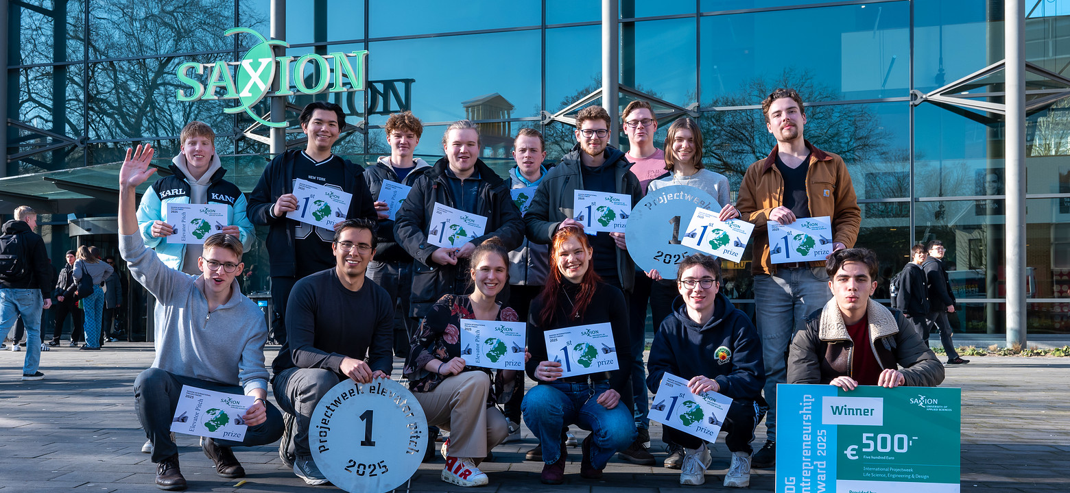 Winnaars International Project Week groepsfoto
