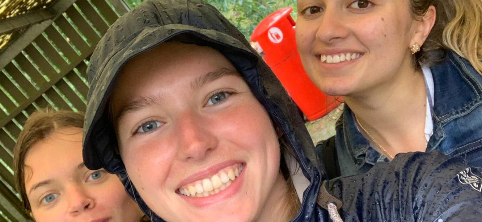 students outside